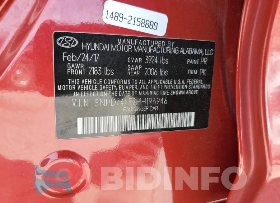 5NPD74LF2HH196946 Photo# 12