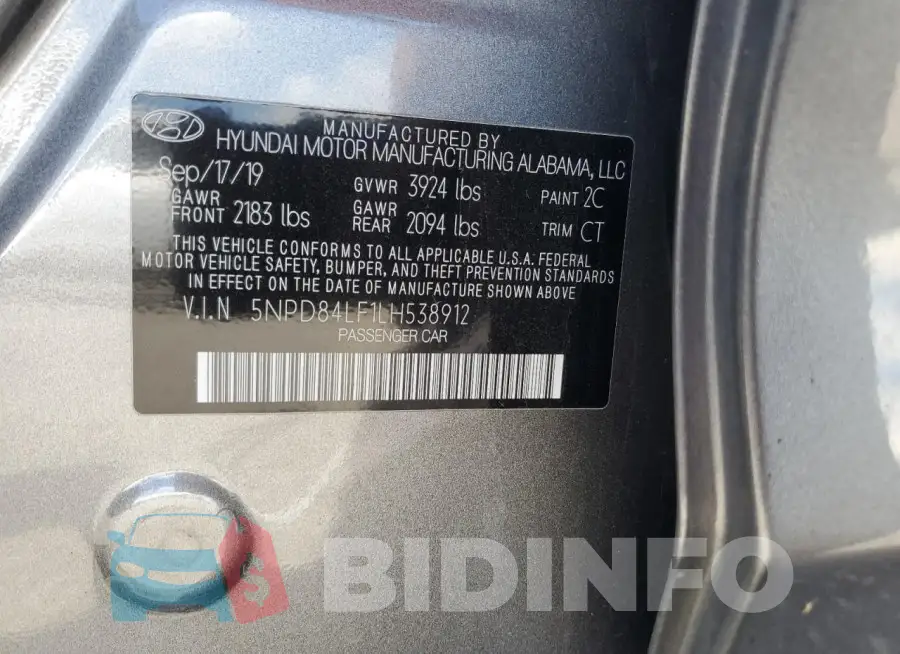 5NPD84LF1LH538912 Photo# 12