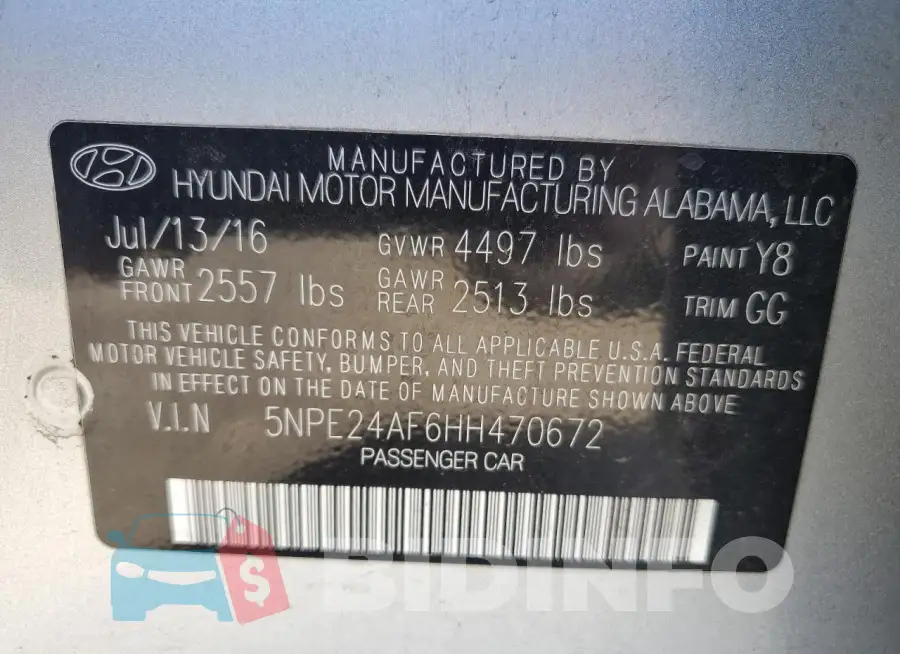 5NPE24AF6HH470672 Photo# 12