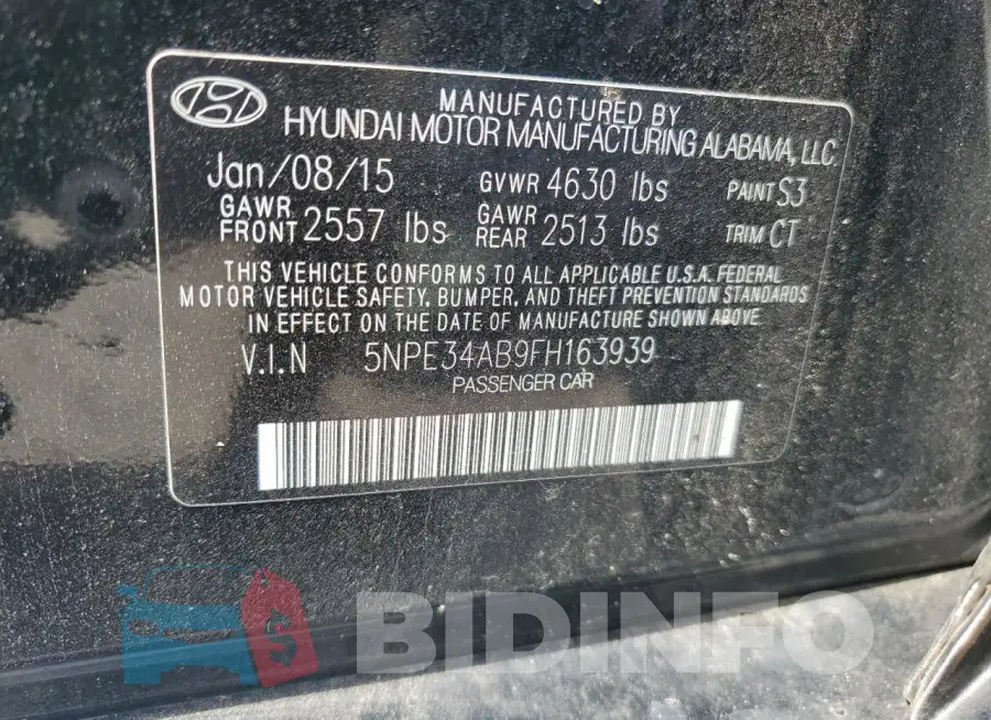 5NPE34AB9FH163939 Photo# 12