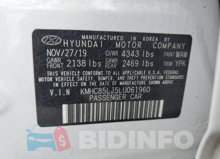 KMHC85LJ5LU061960 Photo# 12