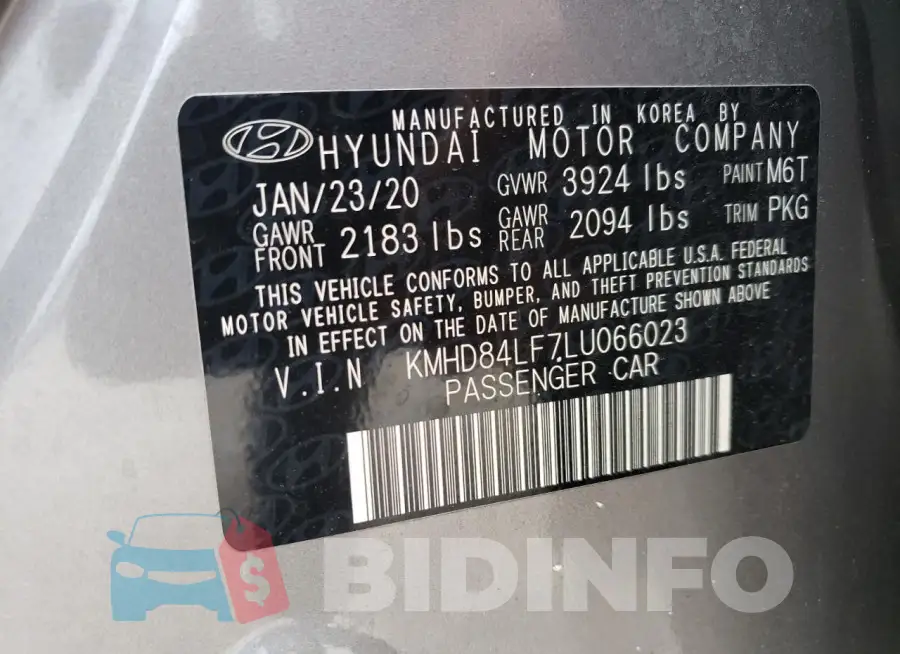 KMHD84LF7LU066023 Photo# 13