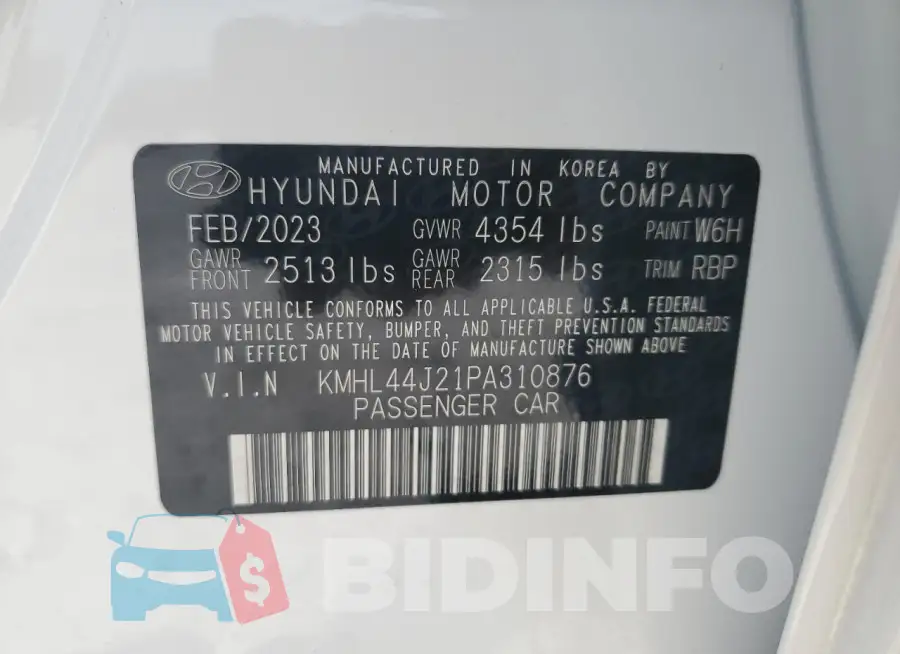 KMHL44J21PA310876 Photo# 12