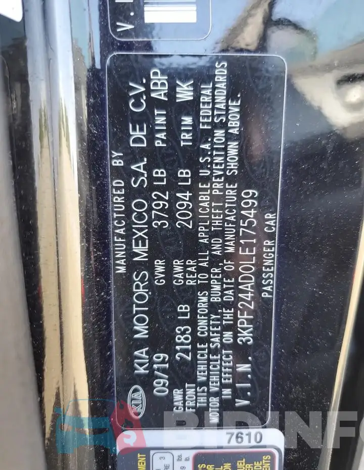3KPF24AD0LE175499 Photo# 12