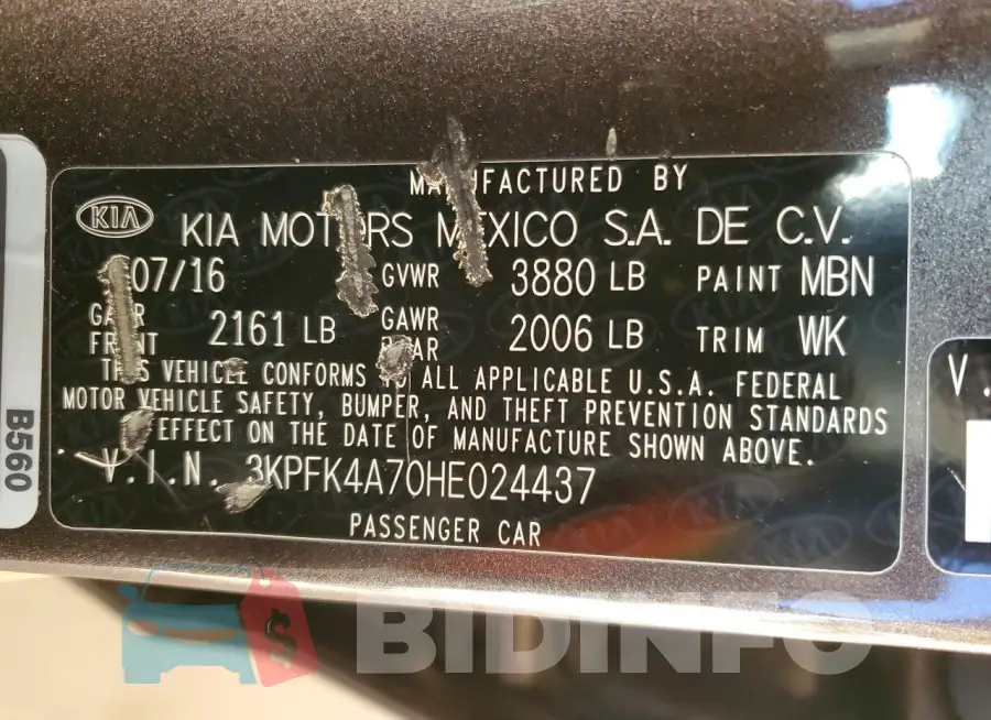 3KPFK4A70HE024437 Photo# 12