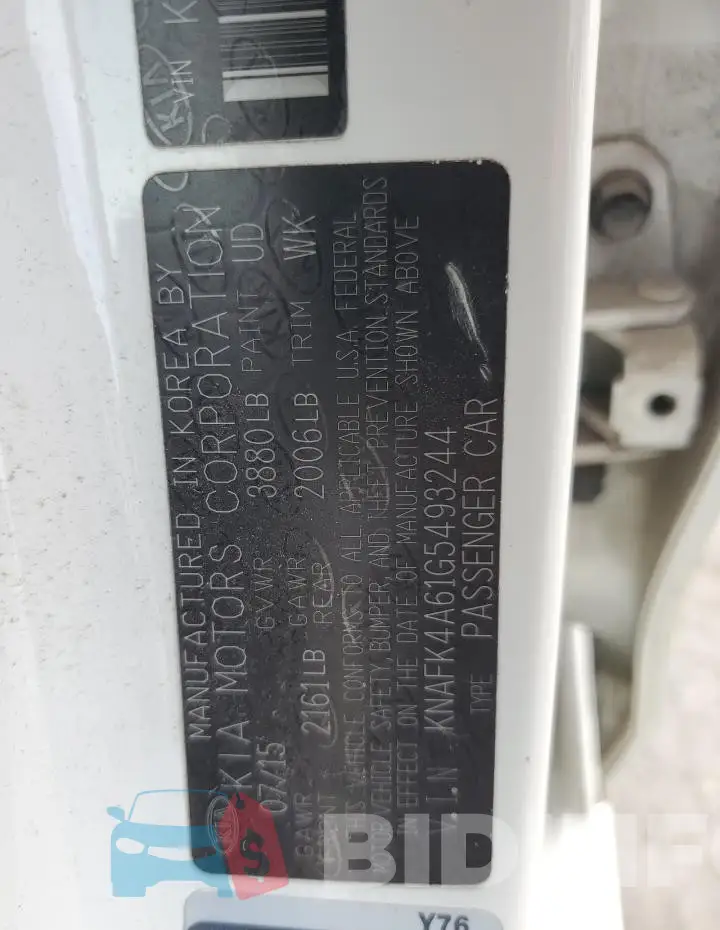 KNAFK4A61G5493244 Photo# 12