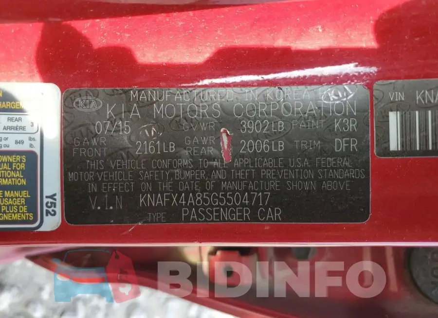 KNAFX4A85G5504717 Photo# 12