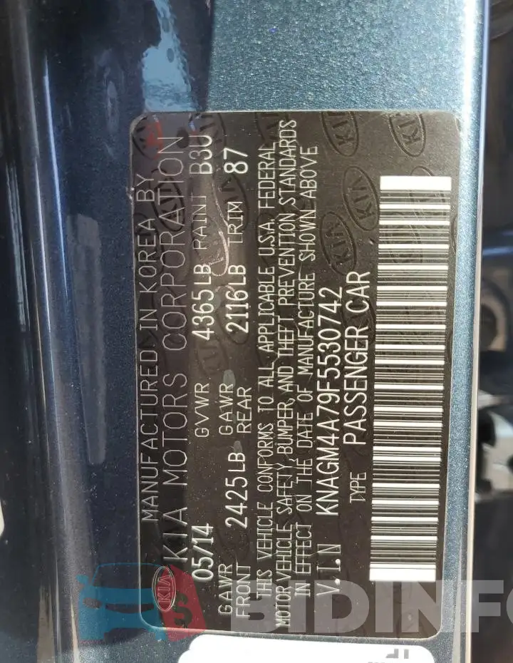 KNAGM4A79F5530742 Photo# 12