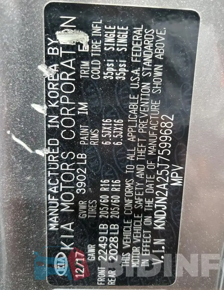 KNDJN2A25J7599682 Photo# 14