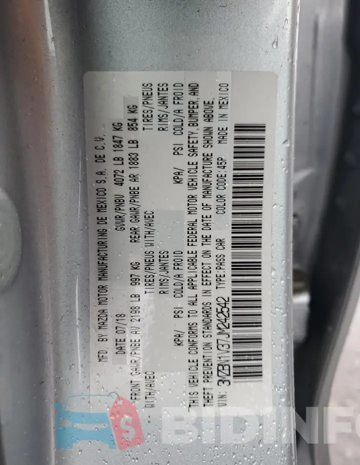 3MZBN1V37JM242542 Photo# 13