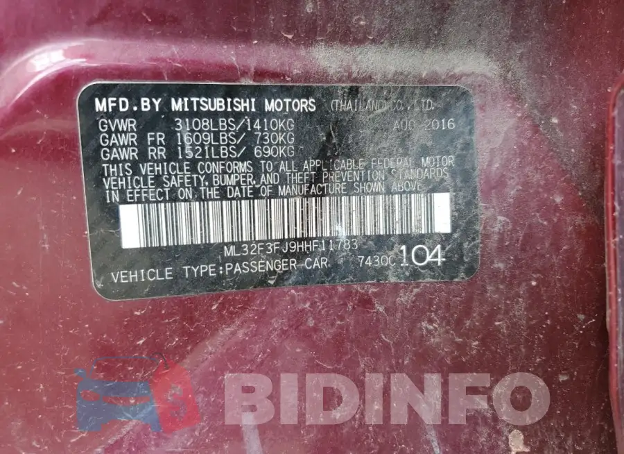 ML32F3FJ9HHF11783 Photo# 12
