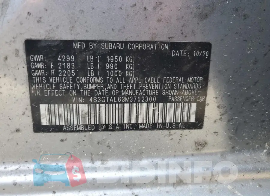 4S3GTAL63M3702300 Photo# 12