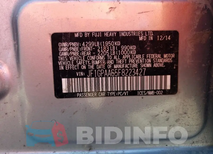 JF1GPAA65F8223427 Photo# 13