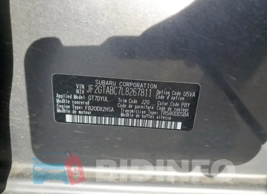 JF2GTABC7L8267811 Photo# 12