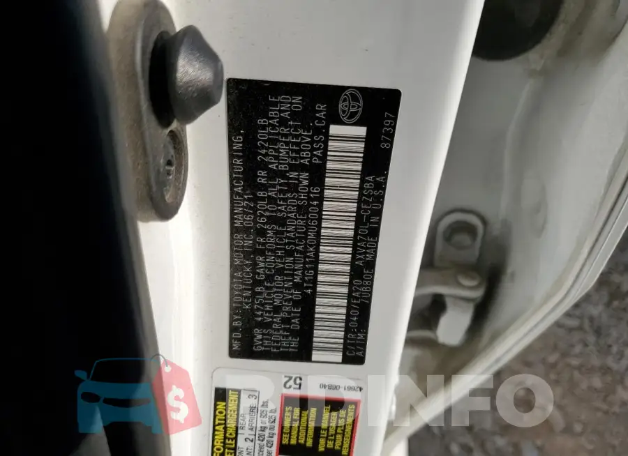 4T1G11AK0MU600416 Photo# 13