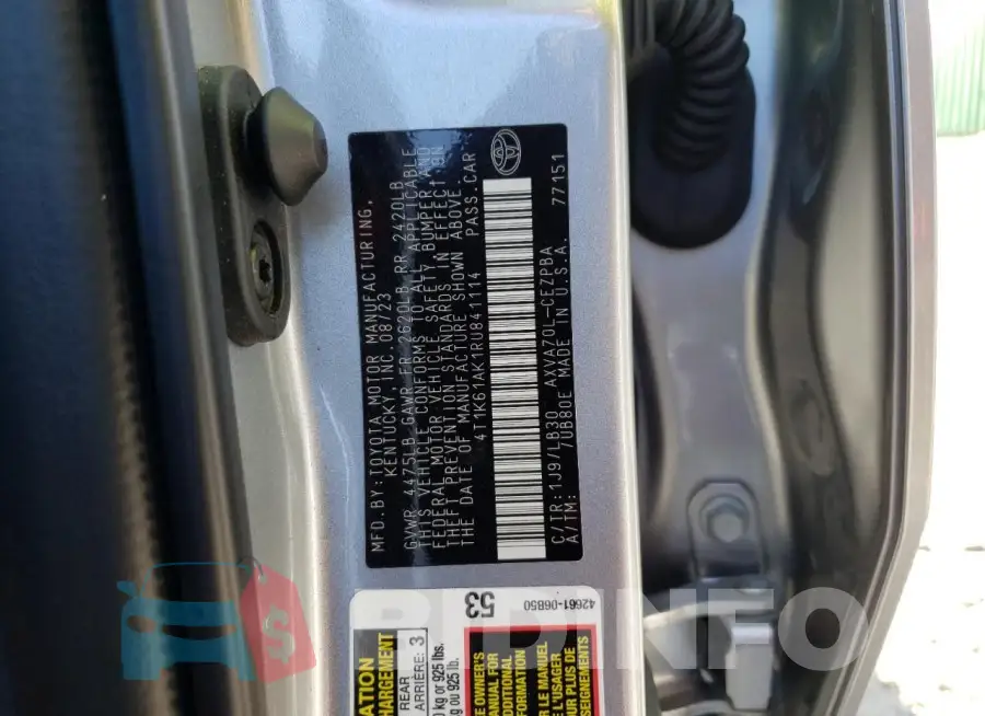 4T1K61AK1RU841114 Photo# 12