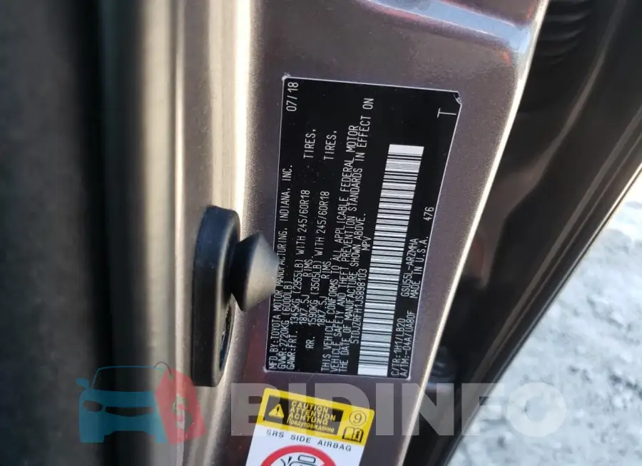 5TDJZRFH1JS898103 Photo# 13