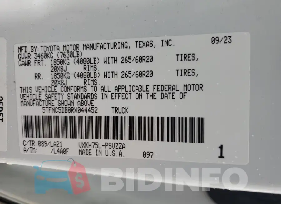 5TFNC5DB8RX044452 Photo# 13