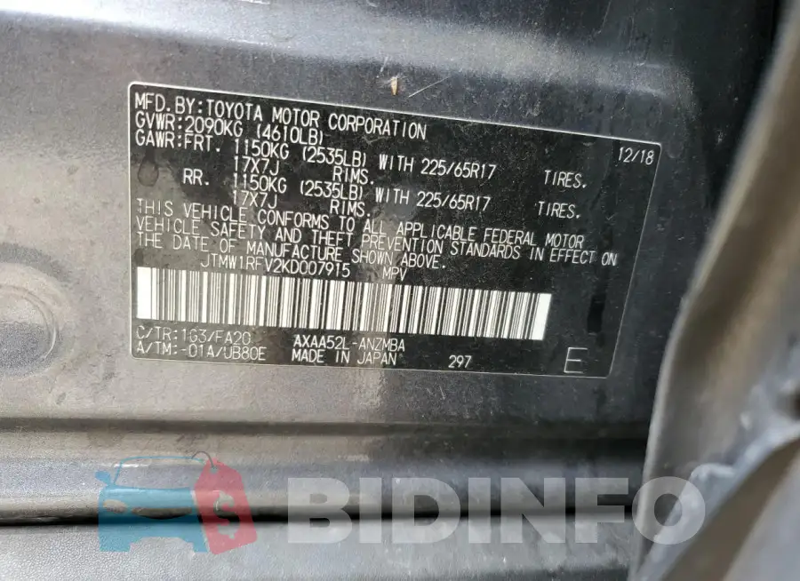 JTMW1RFV2KD007915 Photo# 13