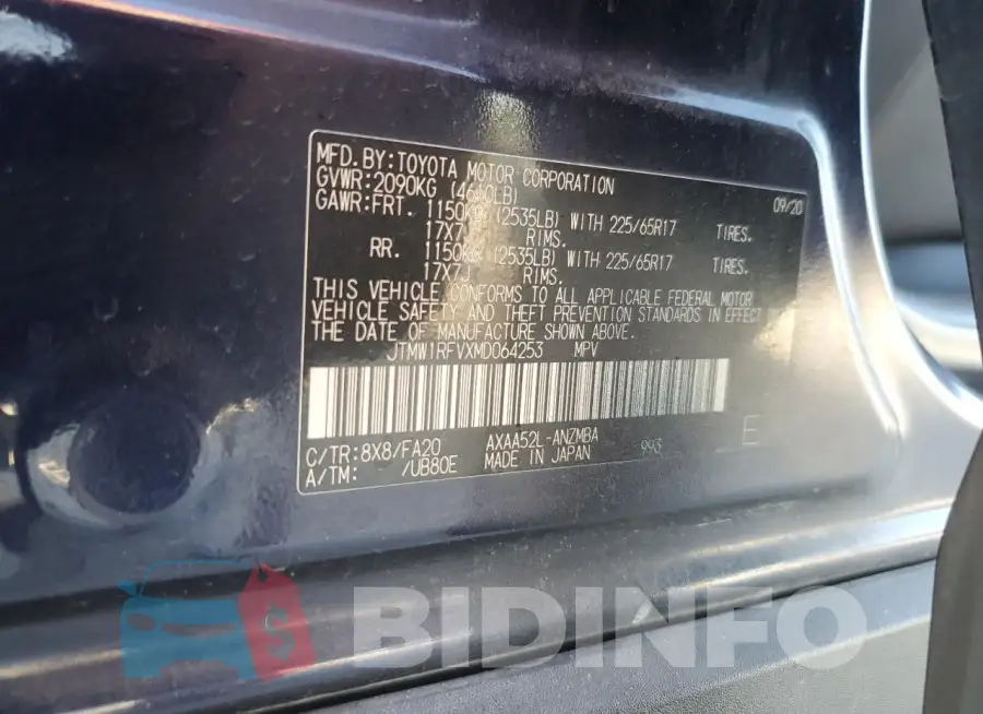 JTMW1RFVXMD064253 Photo# 13