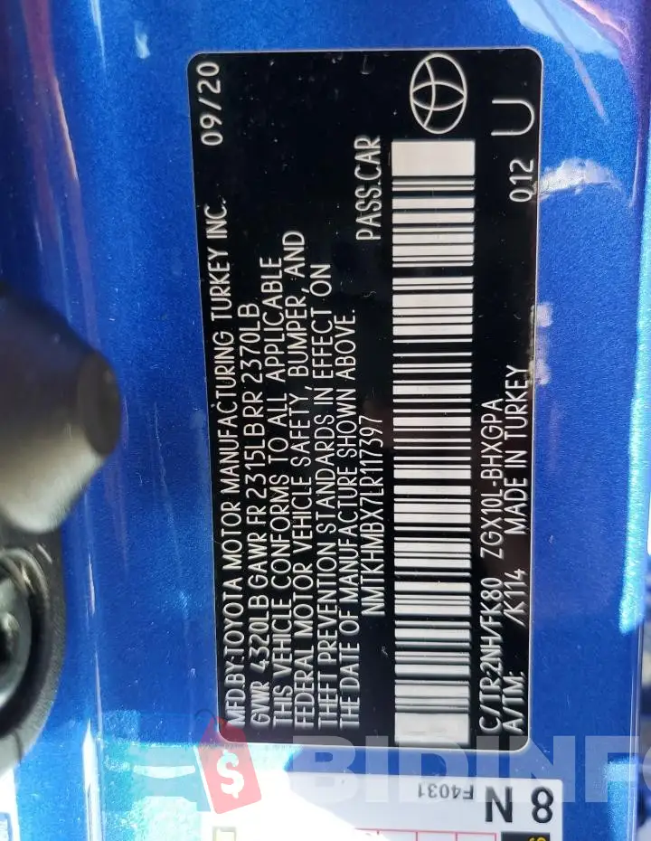 NMTKHMBX7LR117397 Photo# 13