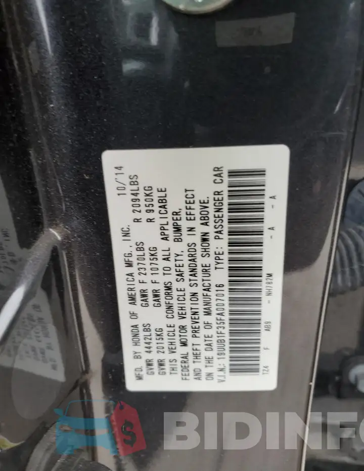 19UUB1F35FA007016 Photo# 12