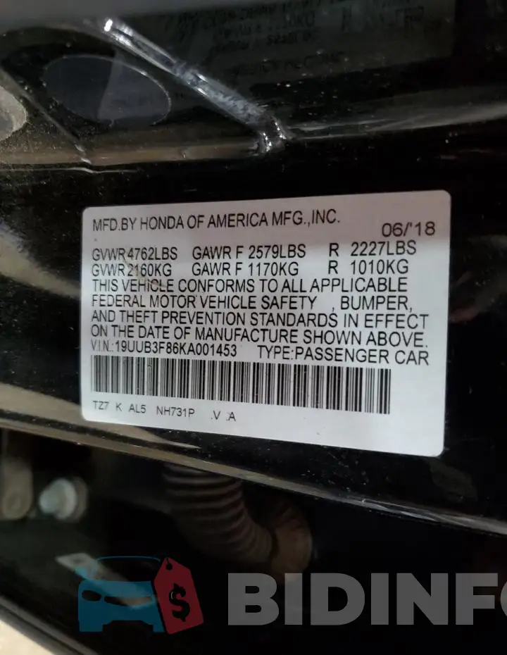 19UUB3F86KA001453 Photo# 13