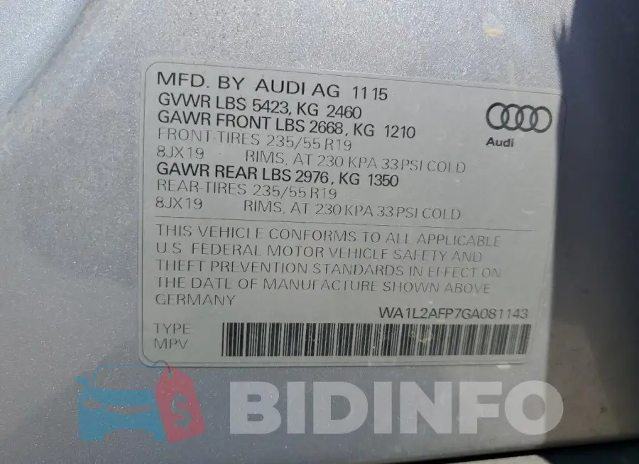 WA1L2AFP7GA081143 Photo# 14
