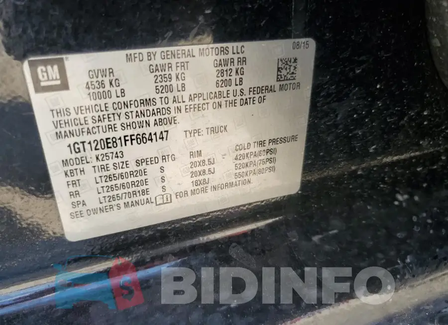 1GT120E81FF664147 Photo# 12
