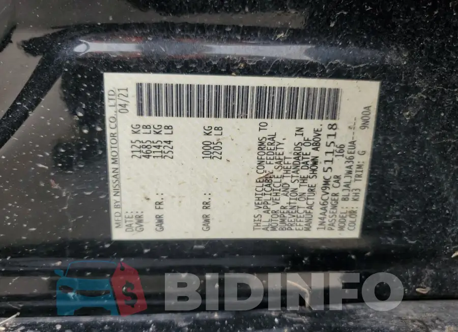 1N4AA6CV9MC511518 Photo# 12