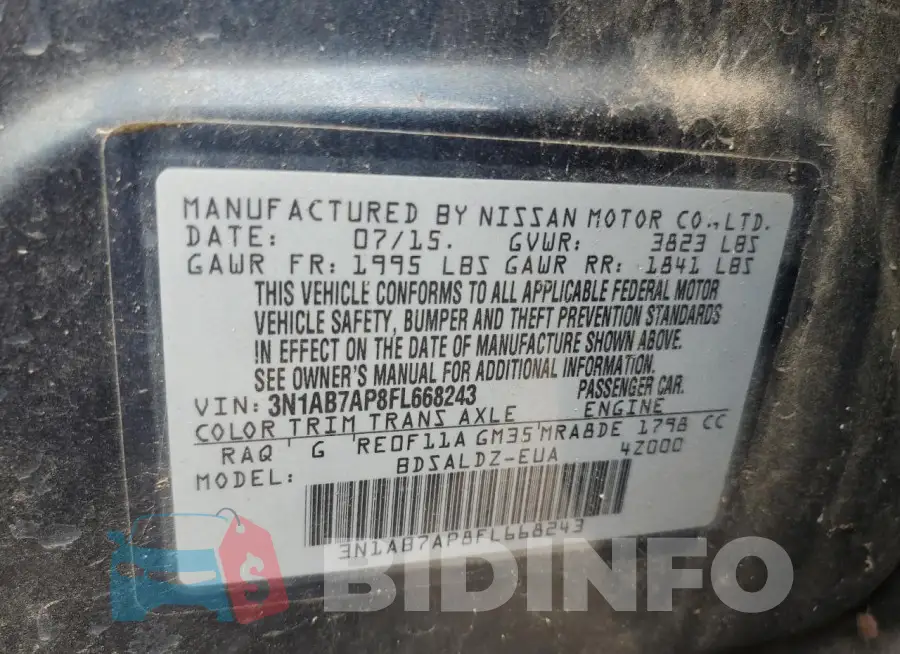 3N1AB7AP8FL668243 Photo# 12