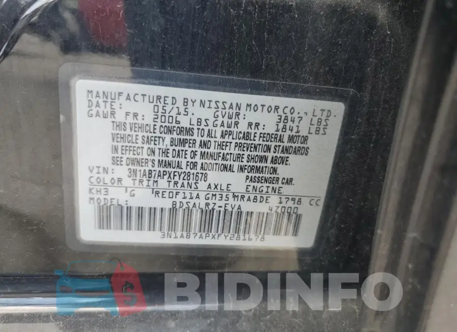 3N1AB7APXFY281678 Photo# 12