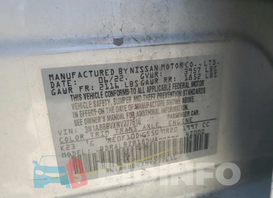 3N1AB8BVXNY277616 Photo# 12