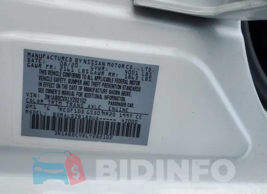 3N1AB8CVXLY282102 Photo# 13