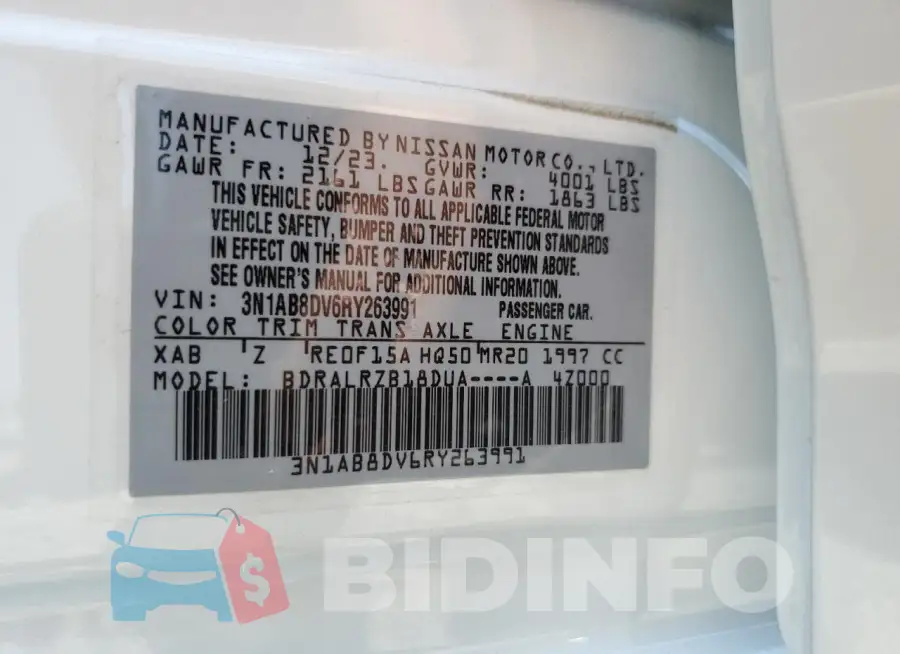 3N1AB8DV6RY263991 Photo# 12