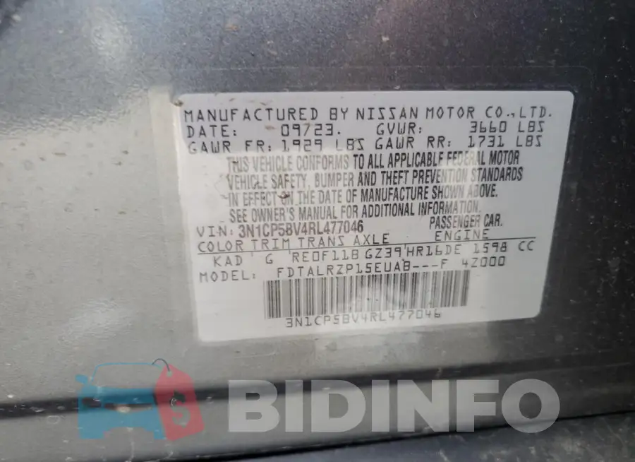 3N1CP5BV4RL477046 Photo# 12