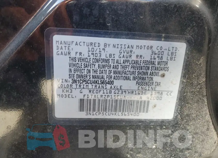 3N1CP5CU4KL565400 Photo# 12