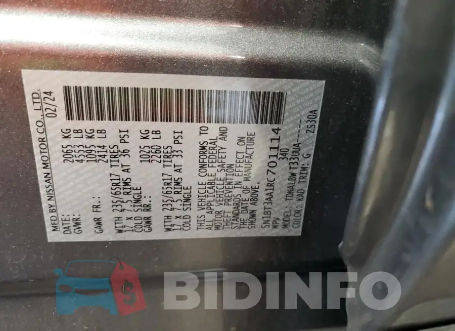 5N1BT3AA1RC701114 Photo# 13