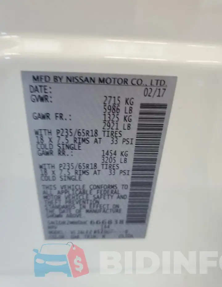 5N1DR2MN0HC666838 Photo# 13