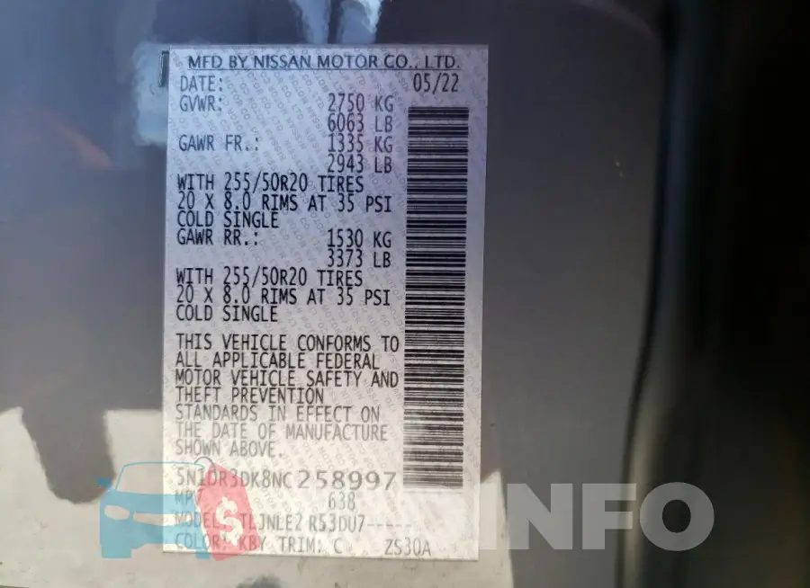 5N1DR3DK8NC258997 Photo# 13