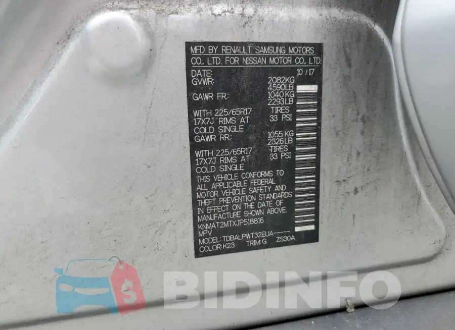 KNMAT2MTXJP518816 Photo# 13