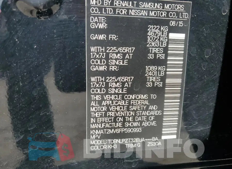 KNMAT2MV6FP590993 Photo# 13