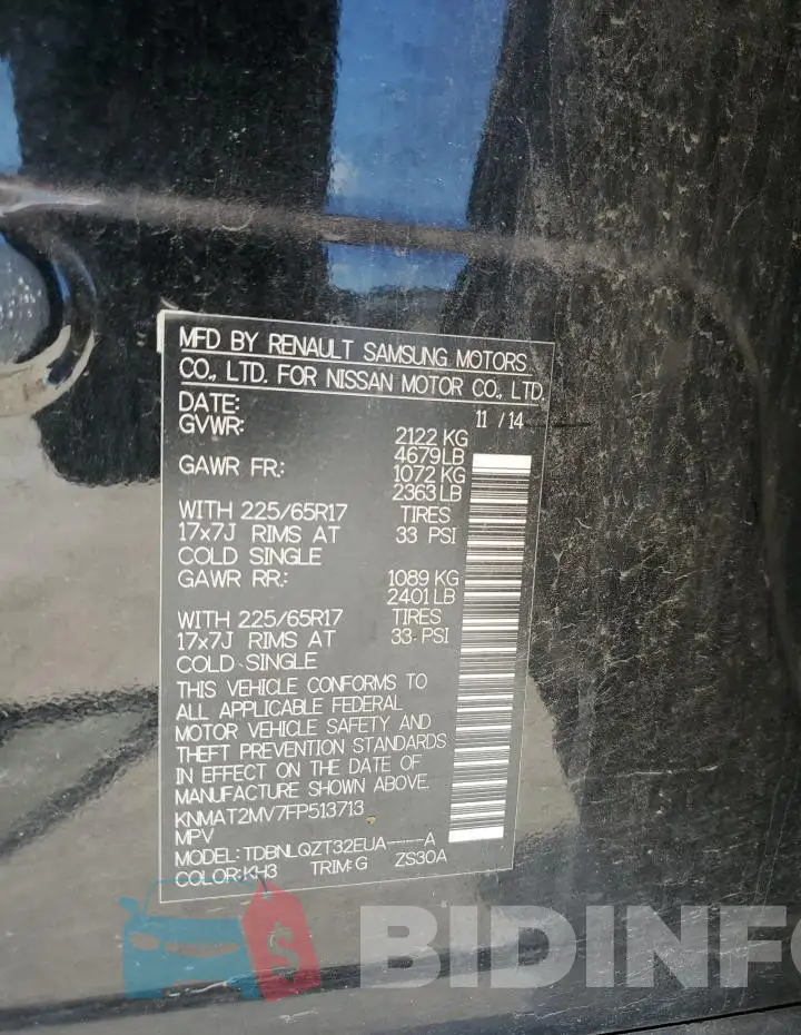 KNMAT2MV7FP513713 Photo# 13