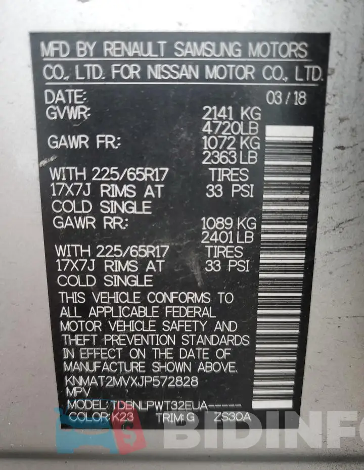 KNMAT2MVXJP572828 Photo# 12