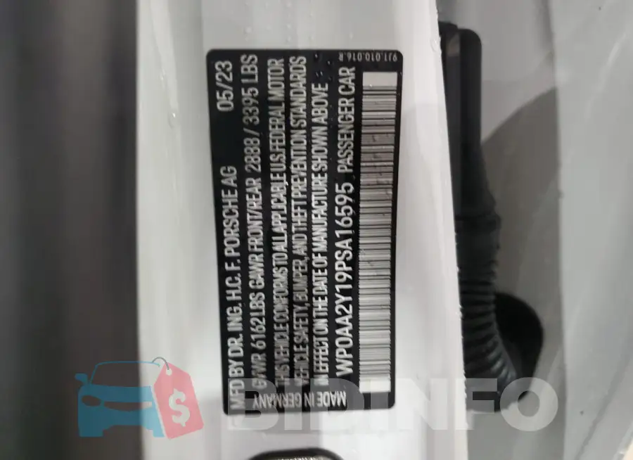 WP0AA2Y19PSA16595 Photo# 12