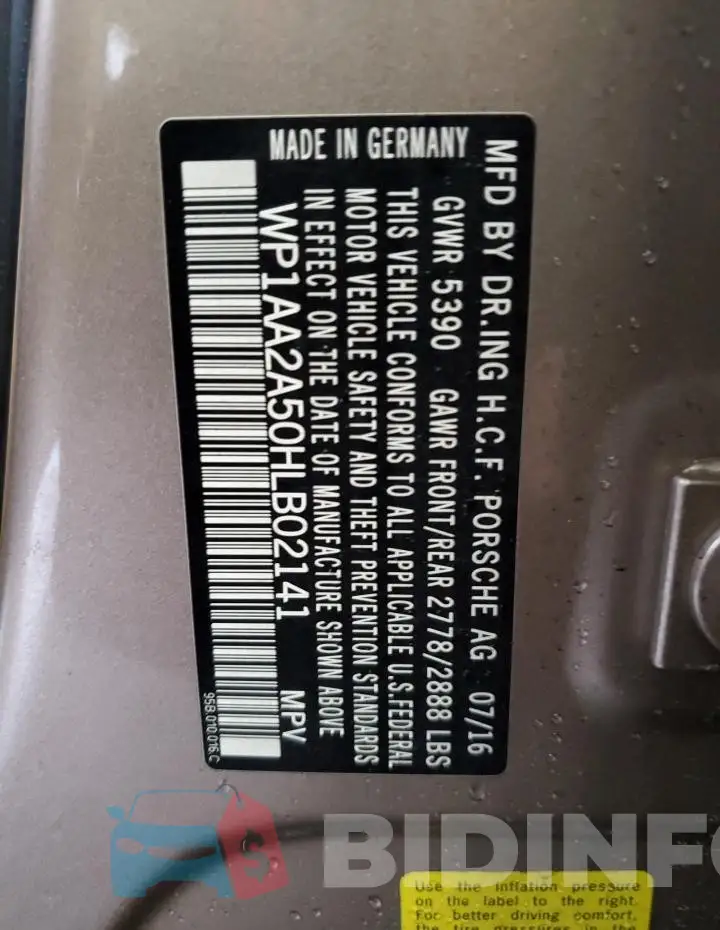 WP1AA2A50HLB02141 Photo# 12
