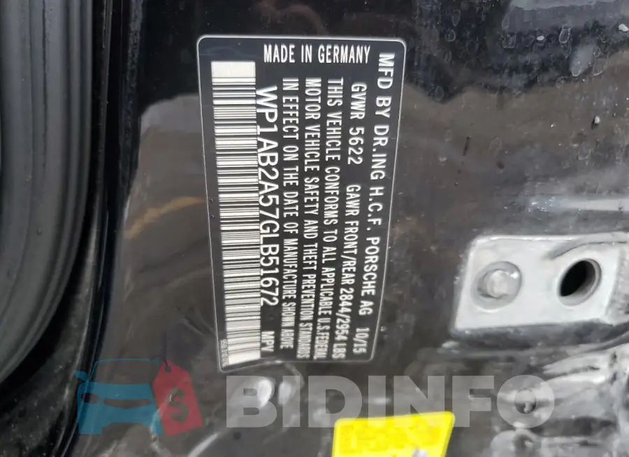 WP1AB2A57GLB51672 Photo# 13