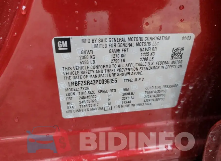 LRBFZSR43PD096855 Photo# 13