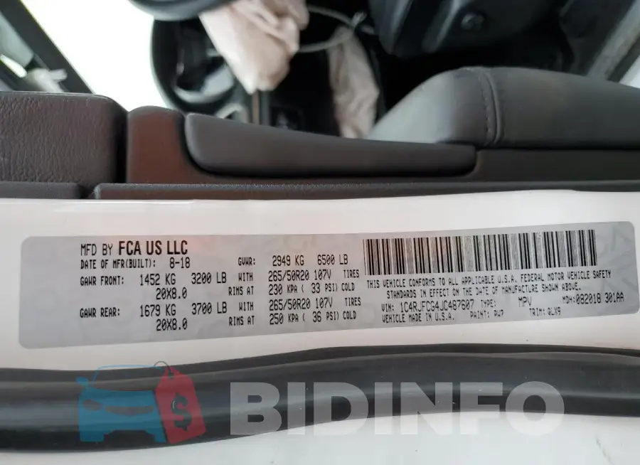 1C4RJFCG4JC487607 Photo# 12