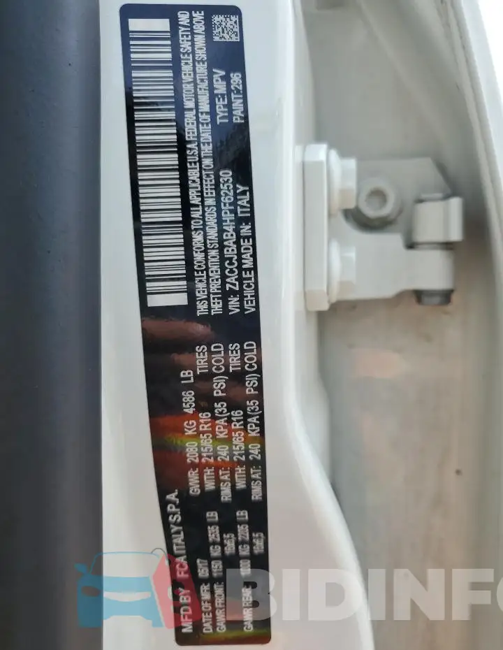 ZACCJBAB4HPF62530 Photo# 14